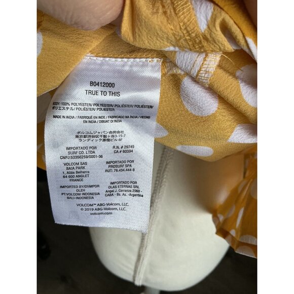 Volcom Womens Read The Room Spaghetti Strap Cami Top polka dot Small - Picture 9 of 11